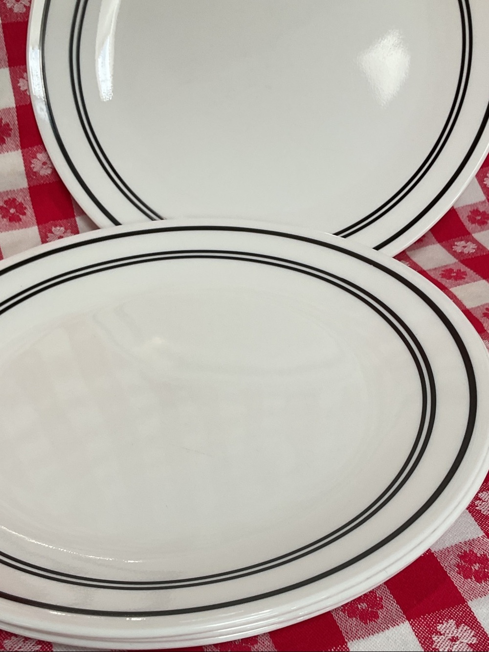Corelle 4 classic Cafe dinner plates.